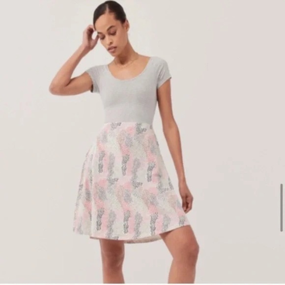 NWT PACT ORGANIC FIT AND FLARE CROSS BACK MIXED PATTERN DRESS SIZE XL - Picture 1 of 14